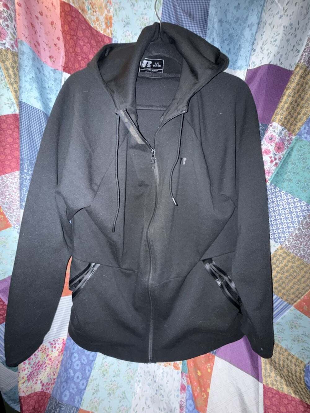 Russell Athletic Fusion Knit Black Full-Zip Hoodie